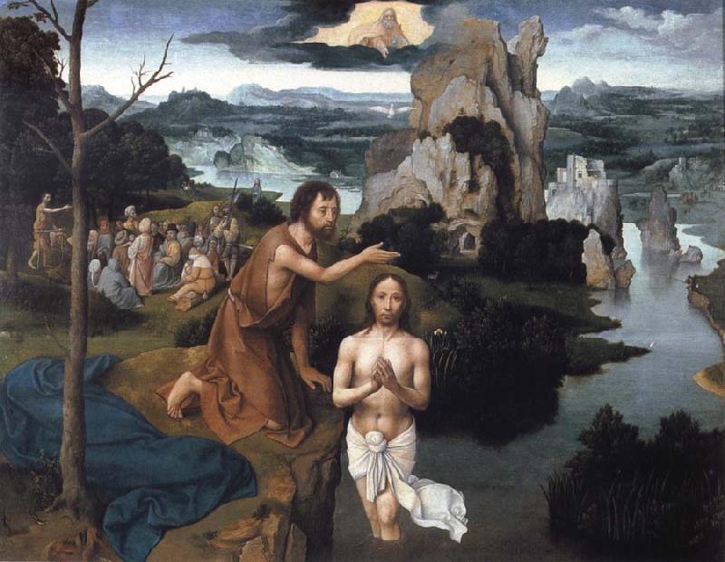 PATENIER, Joachim Baptism of Christ Germany oil painting art